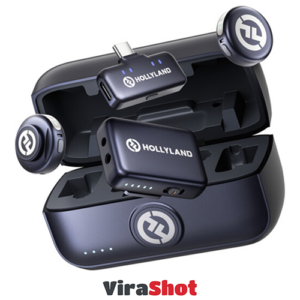 Hollyland LARK M3 Wireless Mic|میکروفون هالی لند همراه گیرنده موبایل و دوربین